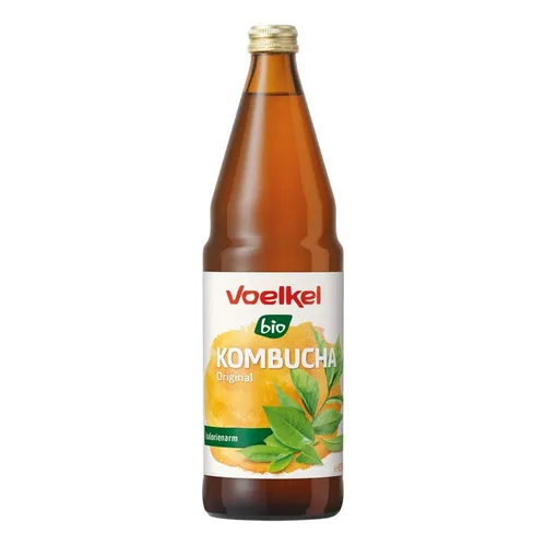 Kombucha Original 0,75 L - Erfrischung aus grünem Tee - Kombucha aus 100% Bio-Zutaten, kalorienarm und perfekt als gesunde Limonade-Alternative. Genießen Sie die spritzige, fermentierte Erfrischung mit Kräutern und Blüten.