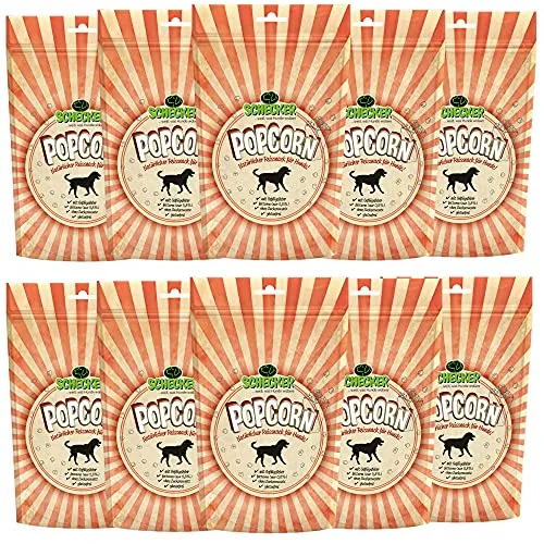 Schecker Popcorn für Hunde mit Lebergeschmack 100g - Leckeres Ergänzungsfutter für Hunde, ideal für Allergiker und Diabetiker. Fettarm und gebacken, bietet es einen schmackhaften Snack für alle Rassen und Altersgruppen.
