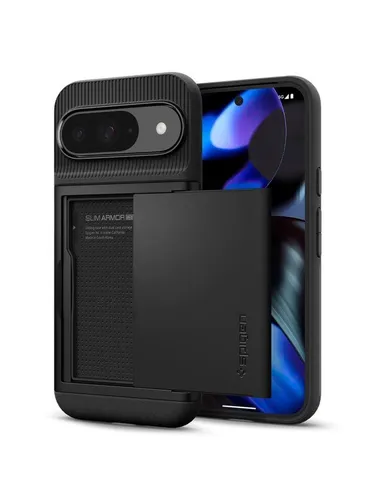 Spigen Slim Armor CS Hülle für Google Pixel 9 Pro und Pixel 9 - Schwarz
