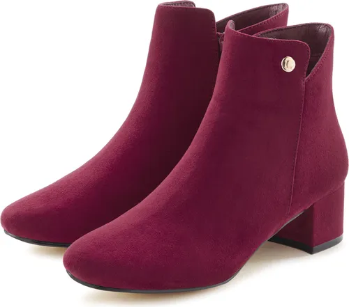 LASCANA Stiefelette bordeaux Größe 43 - Wanderschuhe in stilvollem bordeaux, VEGAN und bequem mit 5 cm Absatzhöhe, ideal für modische Outdoor-Aktivitäten.