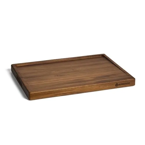BURNHARD Schneidebrett XXL aus Akazienholz - Schneidebrett aus hochwertigem Akazienholz, extra groß (52 x 38 cm) – ideal für große Kochprojekte und langlebig im Einsatz.