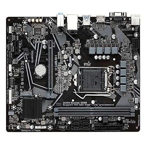 Gigabyte H510M H Micro ATX Motherboard für Intel LGA 1200 CPUs, Cranberry
