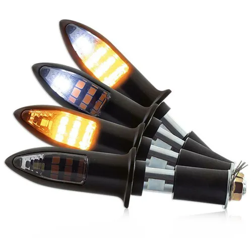 Universal Motorrad Lenkerenden LED-Blinker - Kombi Arrow 7/8 + 1" und Alu-Lenker