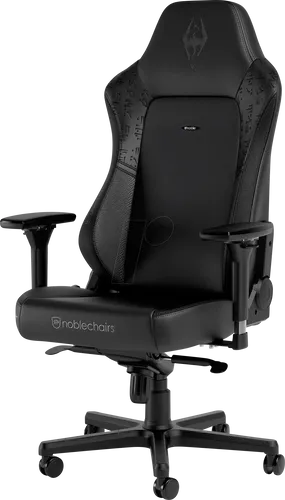 noblechairs HERO Gaming Stuhl Skyrim Edition - Ergonomischer Gaming Stuhl mit ikonischem Skyrim-Design, belastbar bis 150 kg. Verstellbare Rückenlehne und 4D-Armlehnen für höchsten Komfort während langer Gaming-Sessions.
