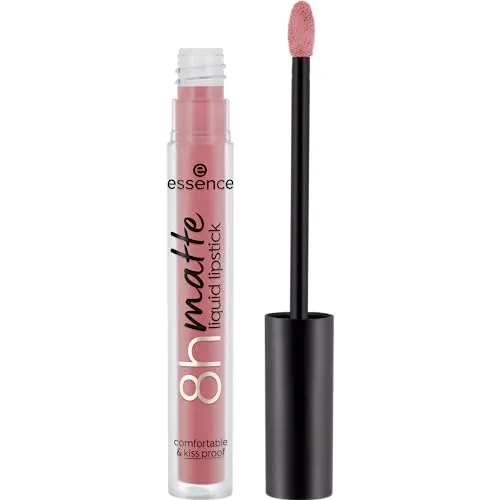 essence 8h matte liquid lipstick, Nr. 04, Nude, langanhaltend, mattierend, schnelltrocknend, matt, vegan, wasserfest, ölfrei, ohne Alkohol, 3er Pack (3x2.5ml)