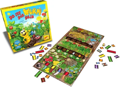 Da ist der Wurm drin, Brettspiel Kinderspiel des Jahres 2011 - Gesellschaftsspiel für 2-4 Spieler, ideal für Kinder ab 4 Jahren und fördert spielerisch das strategische Denken.