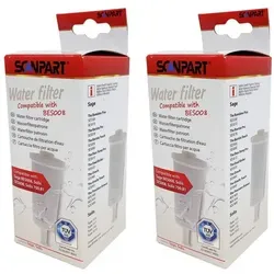 2er Set Wasserfilter für Sage-Kaffeemaschinen von Scanpart - Hochwertige Wasserfilter für Sage-Kaffeemaschinen, sorgen für optimalen Geschmack und Qualität. Kapazität von 50 Litern, ideal für bis zu 400 Tassen Kaffee. Passend für diverse Modelle von Sage.