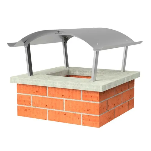 Edelstahl Schornsteinabdeckung Regenhaube 700 x 700 mm - Schornsteinabdeckung aus hochwertigem Edelstahl, modern im Design und ideal für den Außenbereich, schützt zuverlässig vor Regen und Schmutz.