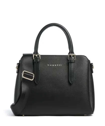 bugatti Ella Handtasche Damen, Bowling Bag mittel - Damen-Henkeltaschen - Praktische Bowling Bag aus strapazierfähigem Saffiano-Art Kunstleder, handgefertigt und mit viel Stauraum für Ihre Essentials.