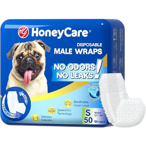 Honey Care All-Absorb A26 Rüden-Hundeband, 50 Stück, Größe S