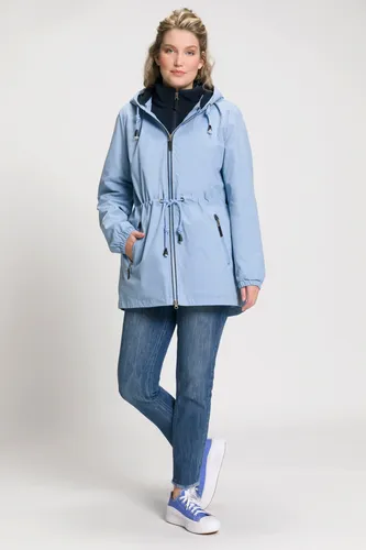 Ulla Popken Parka HYPRAR 2-in-1-Jacke mit Fleeceweste - Wasserabweisende 2-in-1-Jacke mit herausnehmbarer Fleeceweste, ideal für wechselhaftes Wetter, in hellblau, Größe 46/48.