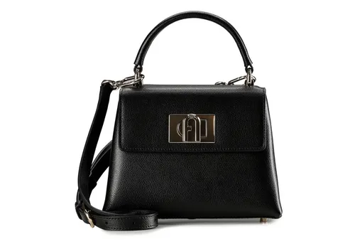 Furla 1927 Mini Top Handle - elegante Abendtasche in Schwarz (21 cm) - Die Furla 1927 Mini Umhängetasche verbindet edles Design mit praktischer Funktionalität. Aus hochwertigem Leder gefertigt, bietet sie einen verstellbaren Schulterriemen und eine durchdachte Innenaufteilung für Ihre Essentials.