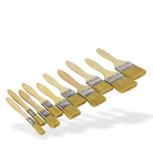 Malerpinsel Pinselset 10-tlg 13-63mm Lasurpinsel Holzgriff Profi Malerbedarf