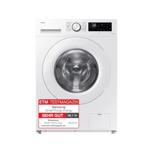 SAMSUNG WW80CGC04ATEEG Waschmaschine - Frontlader Waschmaschine mit 8 kg Fassungsvermögen, 1400 U/Min und WiFi-Funktion für smarte Steuerung und höchste Energieeffizienzklasse A.