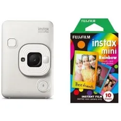 mini LiPlay - Tragbarer Fotodrucker mit TFT-Farbdisplay in Weiß, kompakt und ideal für Fotoparty und unterwegs