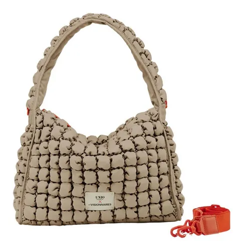 Les Visionnaires Unio Hobo Schultertasche - Schultertasche aus Polyester mit praktischem Innenleben, Handyfach und verstellbarem Umhängeriemen für individuellen Tragekomfort – ideal für modebewusste Frauen.