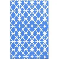 vidaXL Outdoorteppich Blau und Weiß 80x150 cm - Stylischer Outdoor-Teppich für Balkon und Terrasse! Der weiche Polypropylen-Teppich mit einzigartigem Jacquard-Muster bringt Farbe und Gemütlichkeit in Ihren Außenbereich. Ideal für entspannte Stunden im Freien.