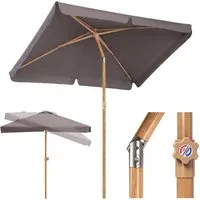 Sekey Sonnenschirm Balkon 200x125 cm Holzoptik - Höhenverstellbar mit UV-Schutz - Kompakter Sonnenschirm für Balkon und Terrasse (200x125 cm) in ansprechender Holzoptik. Mit höhenverstellbarem Mast und Aluminium-Drehgelenk für flexiblen Schatten. Ideal für Stadtgärten, witterungsbeständig und pflegeleicht.