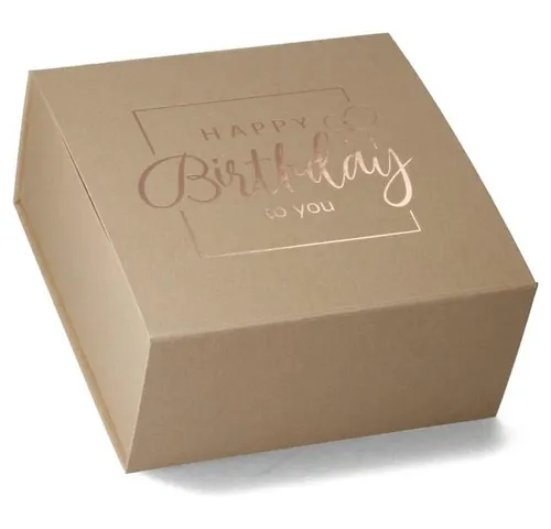 ideas in Boxes Geschenkbox Happy Birthday Geschenkkarton, Premium Magnetbox, Geschenkverpackung für Geburtstag mit Schriftzug