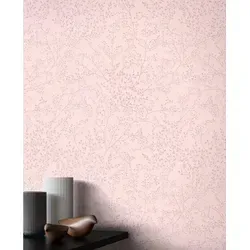 Newroom Vliestapete Rosa - Romantische Blumen Tapete für Wohnzimmer und Schlafzimmer - Hochwertige Vliestapete mit floralem Design, ideal für Wohnzimmer, Schlafzimmer und Flur. Wasser- und dampfbeständig, lässt sich einfach anbringen und entfernen.