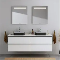 Duravit Waschbecken DuraMaui, 40x40x10,5 cm, aus Mineralguss – Farbe wählbar schwarz