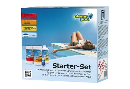 Wasserpflege Starter Set, 5teilig - Zubehör für optimale Wasserpflege, inklusive Desinfektionsmittel und PH-Regulierung für sauberes Wasser.