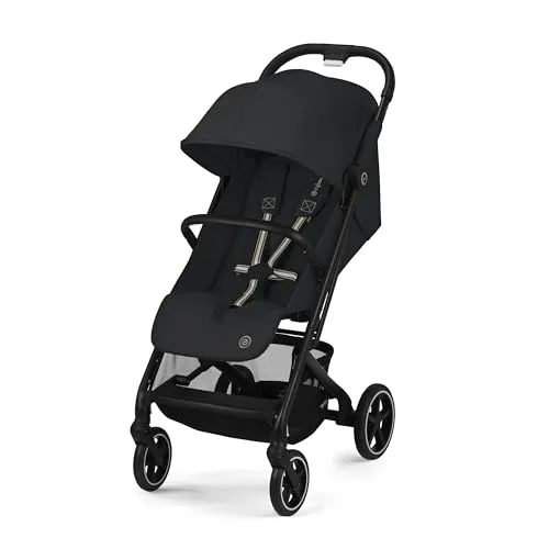 Cybex GOLD Buggy BEEZY - schwarzer Buggy mit flacher Liegeposition und UV-Schutz 50+, ideal für Stadt und Reisen, ab Geburt bis 22 kg