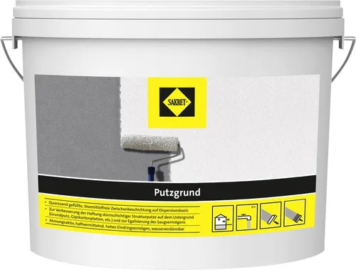 Sakret Putzgrund 15 l - Dichtmaterialien für optimale Haftung und Verarbeitung, ideal für Innen- und Außenanwendungen.