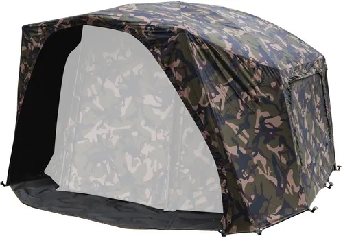 FOX Frontier II Deluxe Wrap Camo - Zeltüberwurf für Karpfenangeln, leicht mit 5,2 kg, kompakt im Packmaß (16x16x77 cm) und ideal für den Einsatz im Freien.