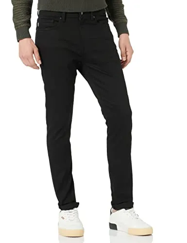 SELECTED HOMME Men's SLHSLIM-Leon 24001 ST Jeans W NOOS Jeanshose, Black Denim, 34/34