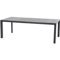 Siena Garden Silva Gartentisch Aluminium/Keramik Anthrazit matt - Gartentisch aus wetterbeständigem Aluminium und Keramik, ideal für gesellige Zusammenkünfte im Freien, mit modernem Design in Anthrazit und Wood Grey.