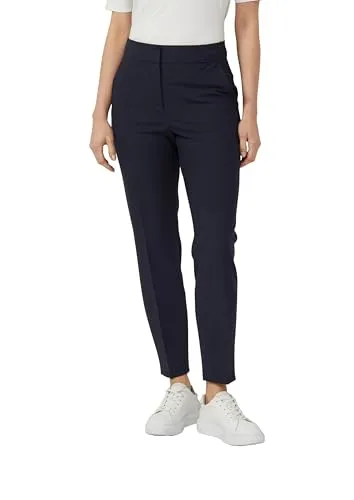 s.Oliver BLACK LABEL Stoffhose mit schmalem Bein, Viskose-Stretch blau 44 - Stylische Stoffhose in Navy mit schmalem Bein aus pflegeleichtem Viskose-Stretch. Ideal für einen lässigen Look und hohen Tragekomfort, perfekt für jeden Anlass.