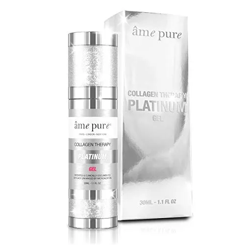 âme pure® Collagen Therapy Gel PLATINUM Triple-Power-Behandlung zur Verringerung von Pickeln, Poren, Fettigkeit und Ausbrüchen mit Betox-93®-Wirkstoff (30 ml)