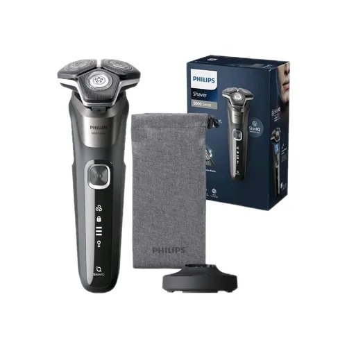 Philips Series 5000 S5887/13 - Rotationsrasierer in grau, SteelPrecision Klingen für präzise Rasur und flexible Scherköpfe