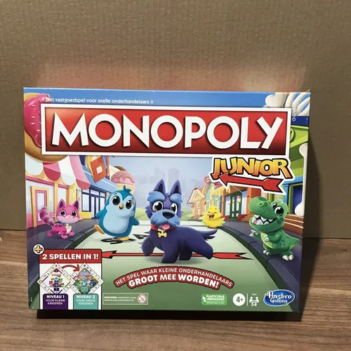 Hasbro Monopoly Junior Brettspiel - Gesellschaftsspiel für Kinder, ideal für 2-4 Spieler, fördert strategisches Denken und macht Spaß für die ganze Familie.