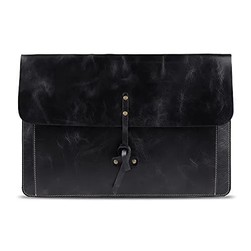 Londo Echtleder MacBook Pro und MacBook Air Tasche, Fronttasche & Klappenverschluss – 16 Zoll, 15 Zoll, 15,5 Zoll (M4, M3, M2, M1, Pro & Max) – Modellen von 2020 bis 2024