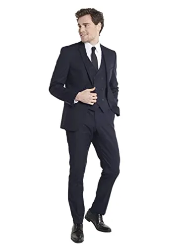 Steffen Klein Classy Gentleman Herren Anzug Dreiteilig - Eleganter dreiteiliger Anzug von Steffen Klein in Slim Fit. Hochwertiger Stoff mit feiner Struktur, ideal für besondere Anlässe. Vielseitig kombinierbar mit Weste oder Sakko für perfekten Stil.