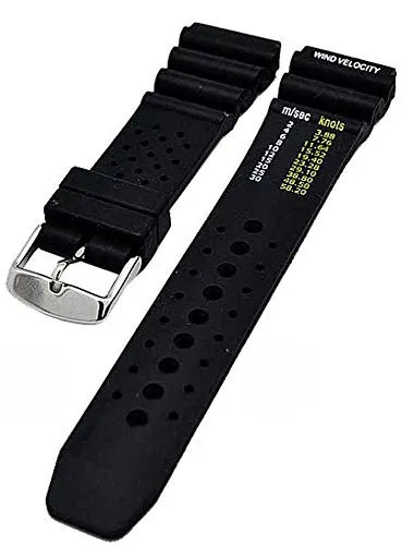 Uhrenarmband Silikon sportlich Taucher Diver 24mm SCHWARZ 3855