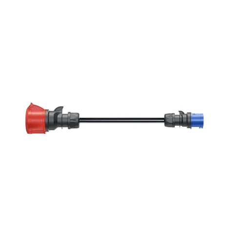 go-e Adapter Gemini flex 22kW auf 16A CEE blau - Wallbox-Zubehör, Adapterkabel für 22kW Ladeleistung, ideal für die Nutzung an 16A CEE Steckdosen, auch kompatibel mit go-e Charger HOME+, Länge 30 cm.