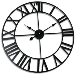 Relaxdays Wanduhr mit römischen Zahlen (schwarz) - Elegante schwarze Wanduhr mit römischen Ziffern, ideal für stilvolle Wohnräume. Analoge Anzeige und batteriebetriebene Funktion sorgen für zuverlässige Zeitmessung.