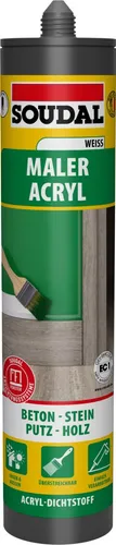 Soudal MALERACRYL Wandacryl Fassadenacryl Premium Fugendichtstoff weiß 300ml