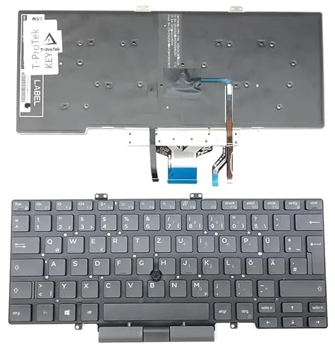 T-ProTek DEUTSCHE - Schwarz Tastatur Keyboard mit Beleuchtung kompatibel für Dell Latitude 5400