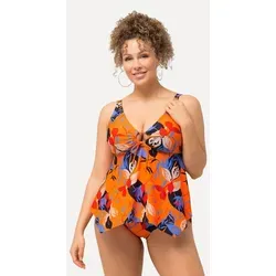 Ulla Popken Tankini Tankini Blätter Softcups Träger verstellbar orange 56