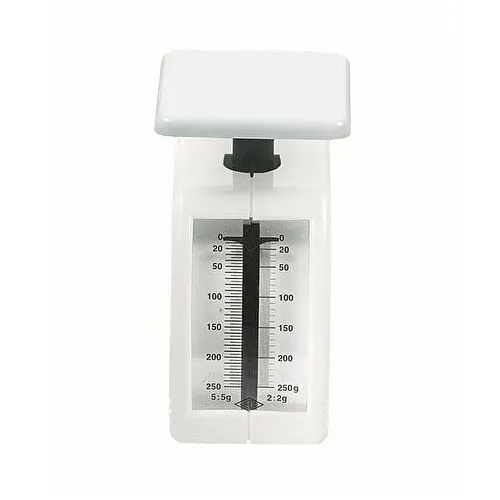 WEDO Federwaage Handy 250 - Tragkraft 250 g, präzise mechanische Brief- und Diätwaage mit abnehmbarer Schale und Nullstellschraube