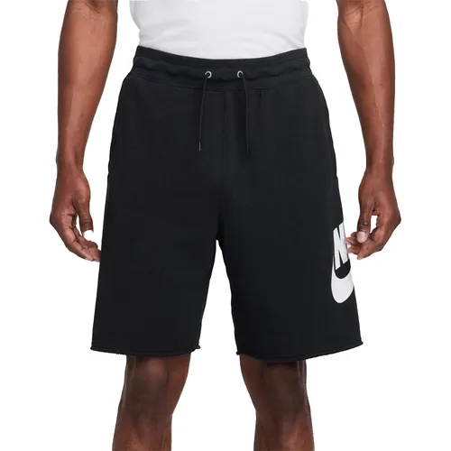 Nike French Terry Alumni Short - Schwarz - Komfortable Shorts aus French Terry mit lässigem Schnitt, ideal für Freizeit und Sport. Perfekt für einen entspannten Look.