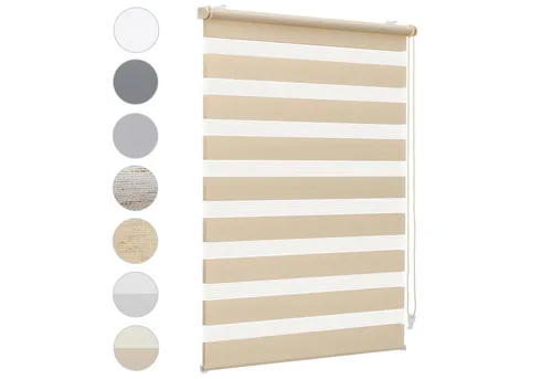 Doppelrollo Duo Rollo Klemmfix ohne Bohren für Fenster Rollos Jalousie Faltrollo, Sekey, freihängend, Klemmträger, Montage mit oder ohne Bohren möglich