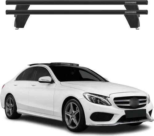 OMAC Dachträger für Mercedes C Klasse W205 (2014-2018) - Hochwertiger Dachgepäckträger aus Aluminium, abnehmbar und wasserbeständig. Ideal für Fahrräder, Skis und Gepäck, mit einfachem Montage-Design für mehr Komfort auf Reisen.