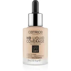 CATRICE HD Liquid Coverage Flüssige Foundation 30 ml Nr. 010 - Light Beige - Erlebe makellose Schönheit mit der Catrice HD Liquid Coverage Foundation. Sie bietet hohe Deckkraft, ein mattes Finish und hält bis zu 24 Stunden. Ideal für einen gleichmäßigen Teint ohne Maskeneffekt.
