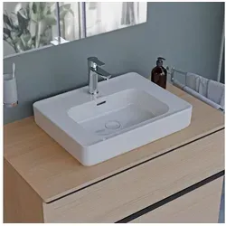 Duravit Waschbecken Soleil, 56 cm, Weiß Hochglanz weiß