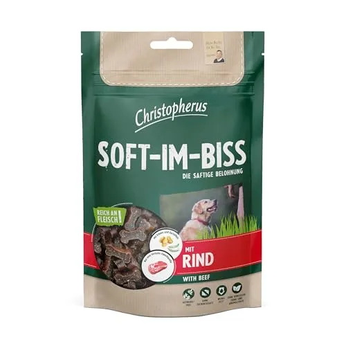 Christopherus Snacks Soft-Im-Biss mit Rind, Leckerli für Hunde, 125 g